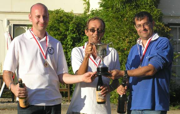 Neil Selby+Keith Boleat+Chris Pinel..Winners of the J.P.A. Island Triples